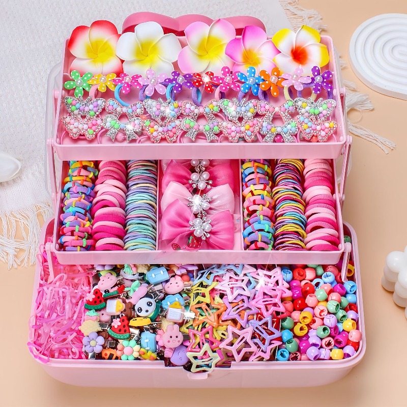 Travel Accessories Gear - 546 個の弓高弾性ヘアアクセサリーセット髪を傷つけないカラフルな女の子のヘアバンドヘアクリップ女の子子供