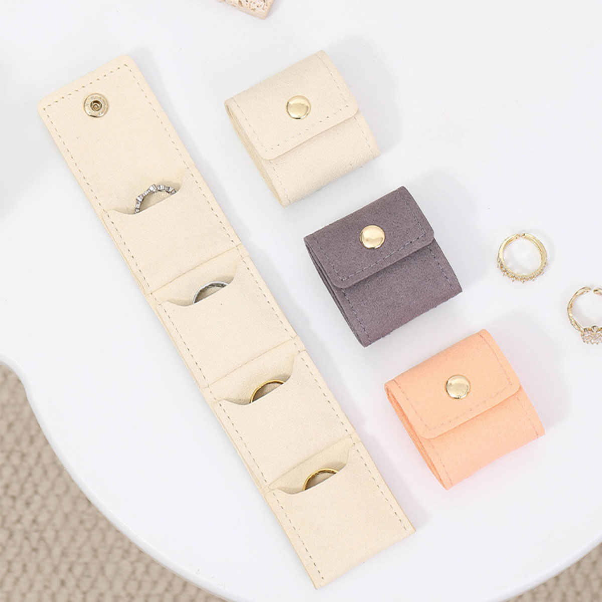 Travel Accessories Gifts - ポータブルマルチポケットジュエリーロールバッグ、旅行や日常使用に、女性、学生、会社員へのギフトに最適です。