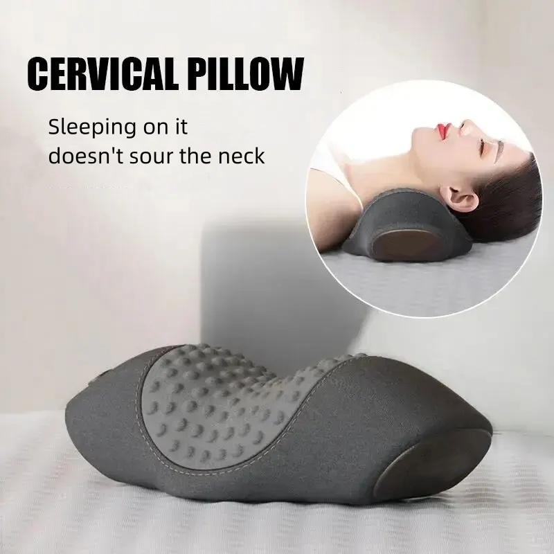 Neck Pillow Memory Foam - 首用電動マッサージ枕,首用電動マッサージ枕,頸部のリラックスと睡眠,ホットコンプレッション,振動,粘弾性フォーム,脊椎サポート