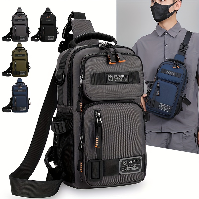 Travel Accessories Bike - 男性用多機能チェストバッグ,大型バッグ,モールウエストバッグ,軽量トラベルバッグ,アウトドアハイキング,サイクリング,クロスボディ