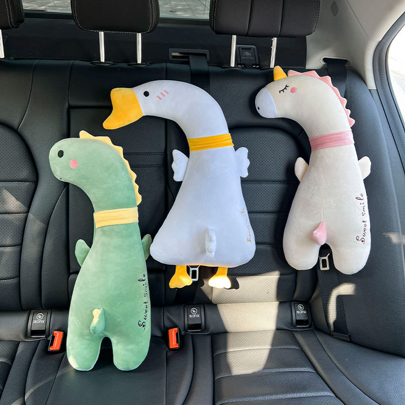 Travel Accessories For 4 Year Old - 子供のための漫画のペットデザインのカーシートショルダーパッド、もつれや睡眠補助具を防ぎ、旅行アクセサリー、車の枕