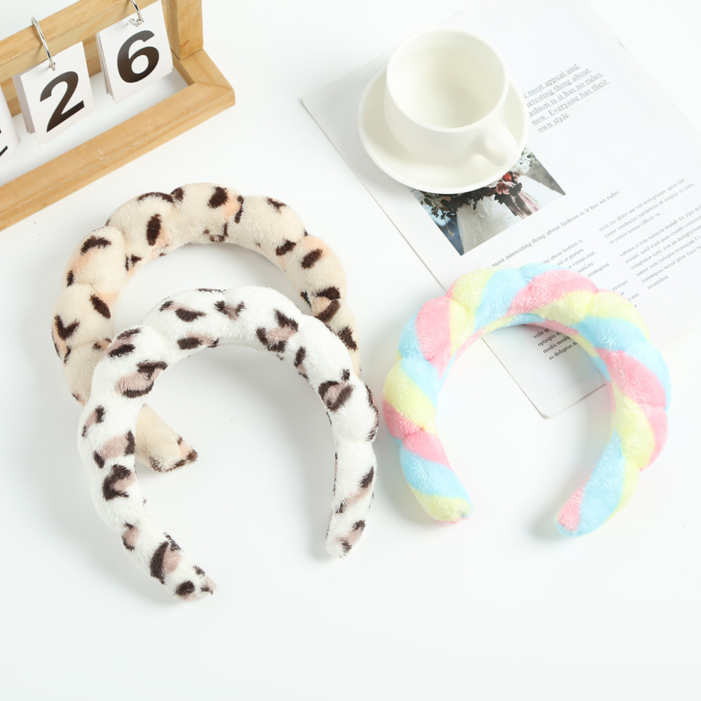 Travel Accessories Gear - 女性のためのスパのヘッドバンド,フェイスとヘッドバンドのセット,スポンジ,泡,ヘアアクセサリー