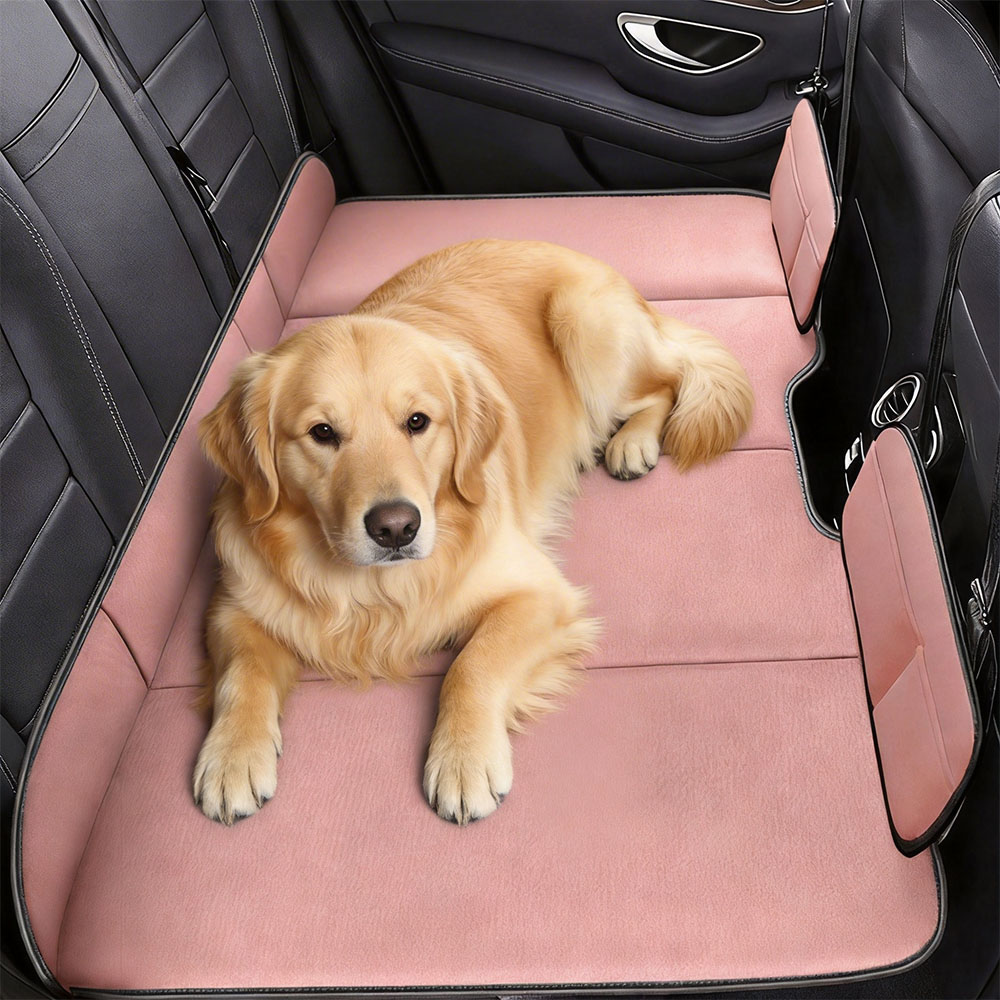 Travel Accessories Comfort - SUVセダン車後部座席用折りたたみ式エア注入式フリースリーピングパッド2in1ポータブルトラベルマットレスキャンピングカー用