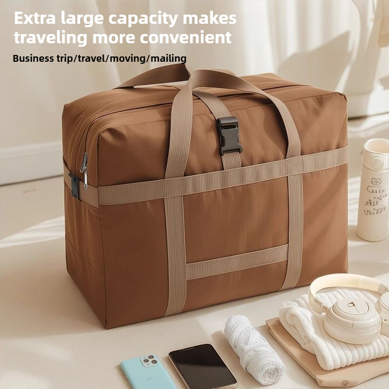Travel Accessories Gadget - 特大トラベルダッフルバッグ 折りたたみ式オックスフォード移動用トートバッグ 航空会社預け入れ可能荷物 防水収納 耐水性 ヘビーデューティー
