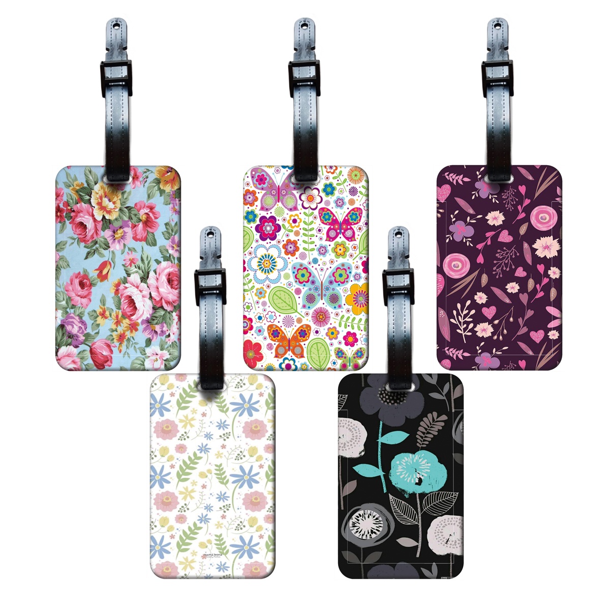 Travel Accessories List For Women - 美しい花植物荷物タグ女性スーツケースバックパック紛失防止リストIDカードホルダーファッション荷物アクセサリーギフト