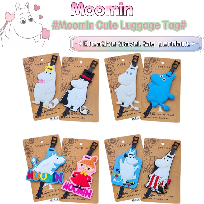 Travel Accessories Gear - 漫画アニメ ぽっちゃりムーミン ボーディングパス ムーミンファミリー ラゲージタグ スーツケースタグ
