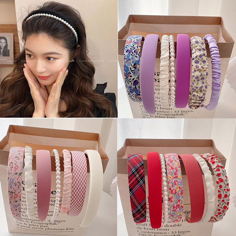 Travel Accessories Gear - 5/7 個セットファッション女性布ヘアバンド頭飾りヘッドバンド女の子ヘアバンドヘアフープ女性のヘアアクセサリー帽子