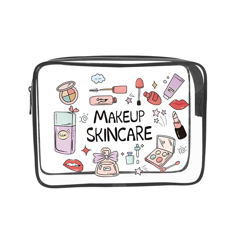 Toiletry Bag Tsa - 1PC クリアメイクアップバッグ旅行用トイレタリーバッグポーチ化粧品化粧バッグ透明 TSA ウォッシュオーガナイザージッパーハンドバッグ