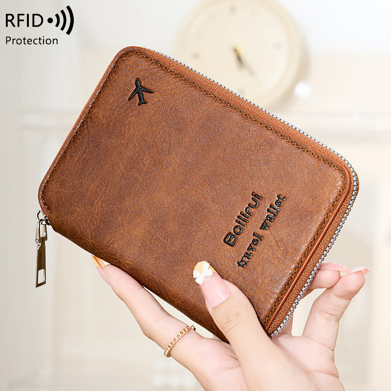 Travel Accessories Plane - 新しい旅行パスポート財布男性と女性のカードホルダー多機能飛行機チケット SIM カード収納袋 RFID ブロック財布