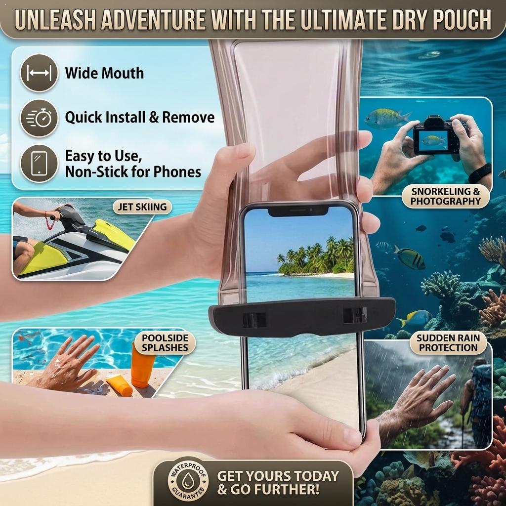Travel Accessories And Bags - クリア防水携帯電話ケース ドライバッグポーチ iPhoneスマートフォン用 アウトドア スイミングプール ビーチ