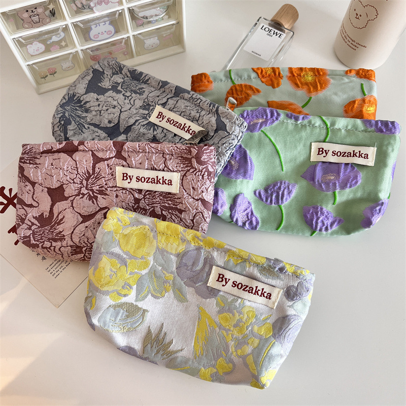 Travel Accessories Kit For Women - フランスのエンボス加工の女性のための素敵な化粧品収納バッグ,ハンドバッグ,電話ホルダー,ポーチ