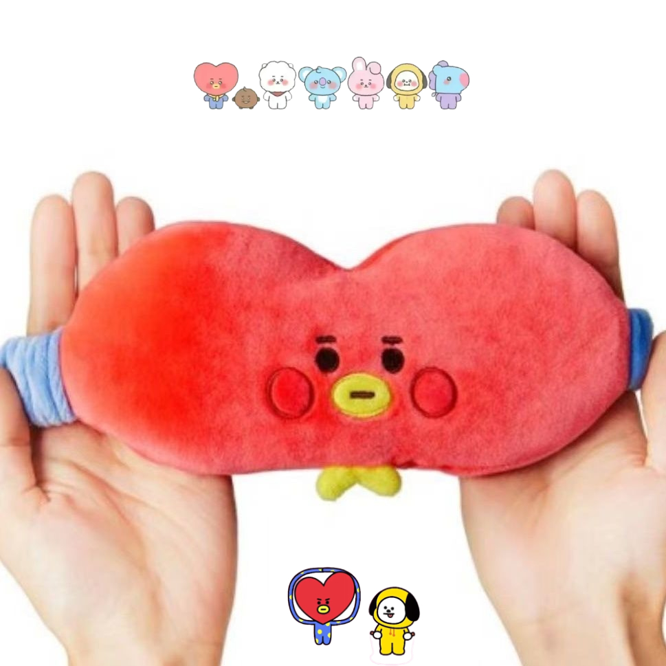 Travel Accessories Gifts - BT21漫画のかわいいぬいぐるみアイマスク カワイイ 男女兼用 旅行 オフィス 昼寝