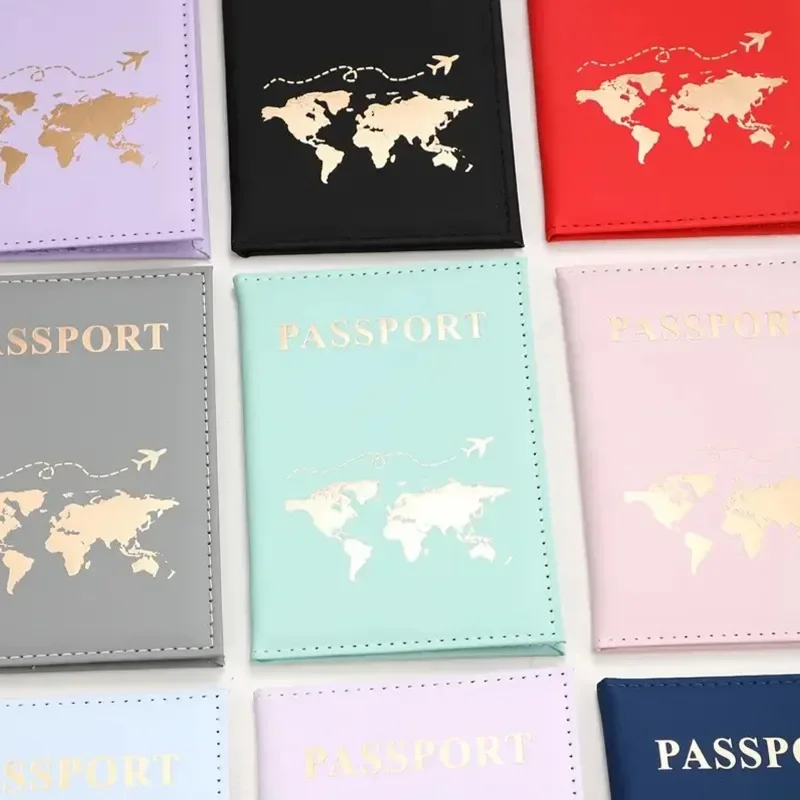 Travel Accessories Bag For Women - パスポート防水カバーバッグ女性男性 Pu Leathaer ファッション旅行パスポートホルダーケース ID 名刺プロテクターポーチ