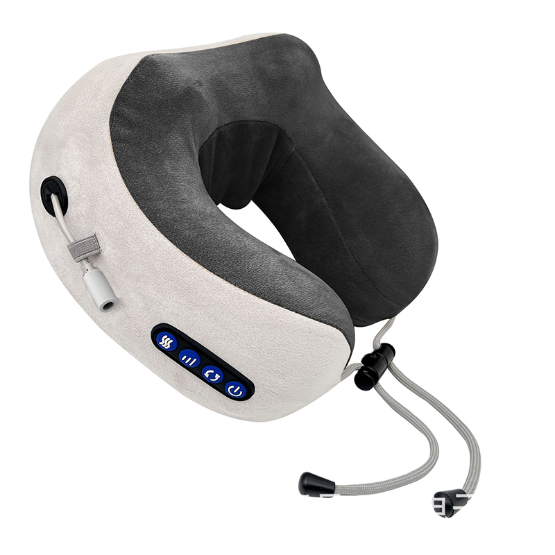 Neck Pillow Memory Foam - 2025年 電動ネックマッサージャー 振動 3D揉みほぐし 指圧 背中マッサージ