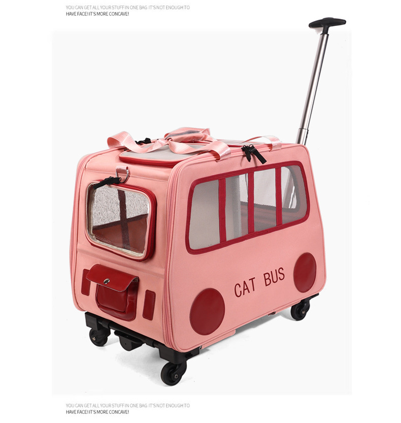 Travel Accessories Logo - 多機能ペット用トラベルトロリーケース ポータブル猫/犬用キャリーバッグ ジッパー開閉式 折りたたみ式頑丈ペット用荷物バッグ アウトドア旅行用