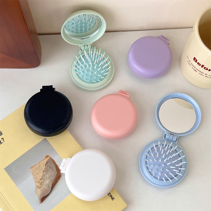 Travel Accessories For 4 Year Old - 子供用ミニトラベルブラシ,シンプル,無地,女の子用マッサージコーム,子供用ヘアアクセサリー,ファッショナブル,1個