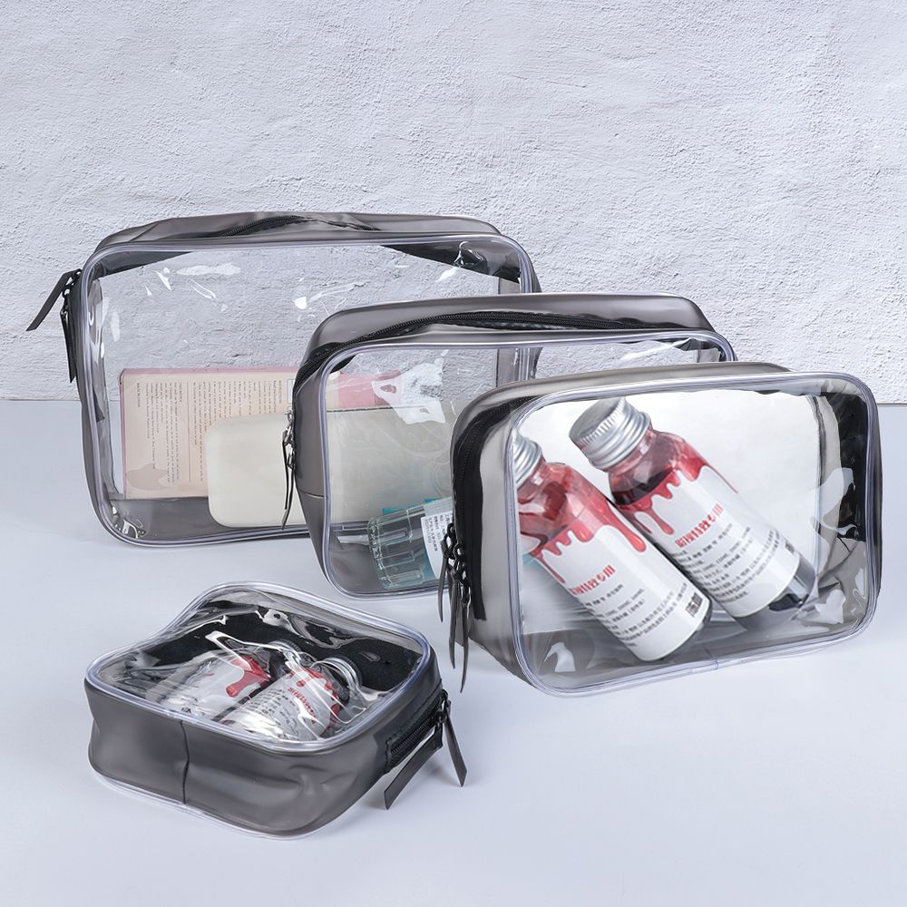 Toiletry Bag Tsa - 女性用透明PVCジッパー化粧品バッグ,環境保護,防水トイレタリーバッグ,メイクアップオーガナイザー,トラベルケース