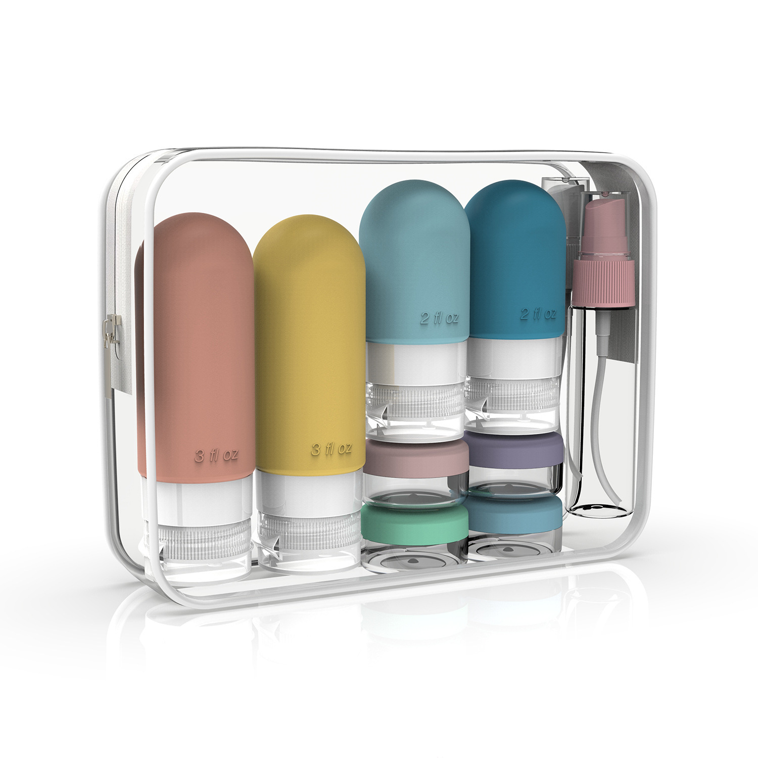 Toiletry Bag Tsa - シリコン製漏れ防止トラベルボトルセット 16 個パック - トイレタリーとコンディショナー用の TSA