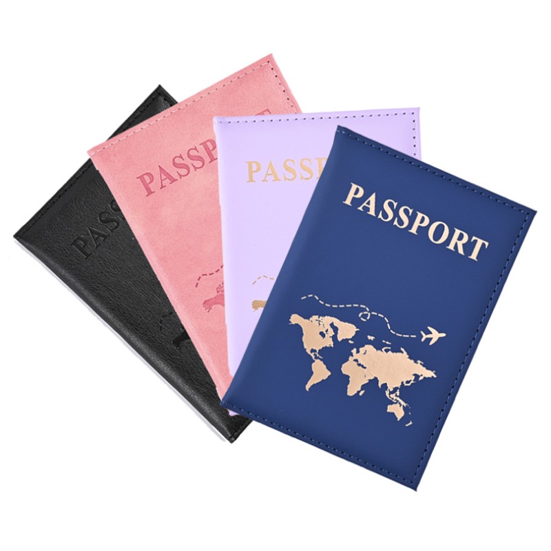 Travel Accessories Bag For Women - 男性と女性のためのレタリングプリント付きパスポートホルダー,保護カバー,トラベルウォレット,チケットホルダー,IDカードクリップバッグ,ファッション