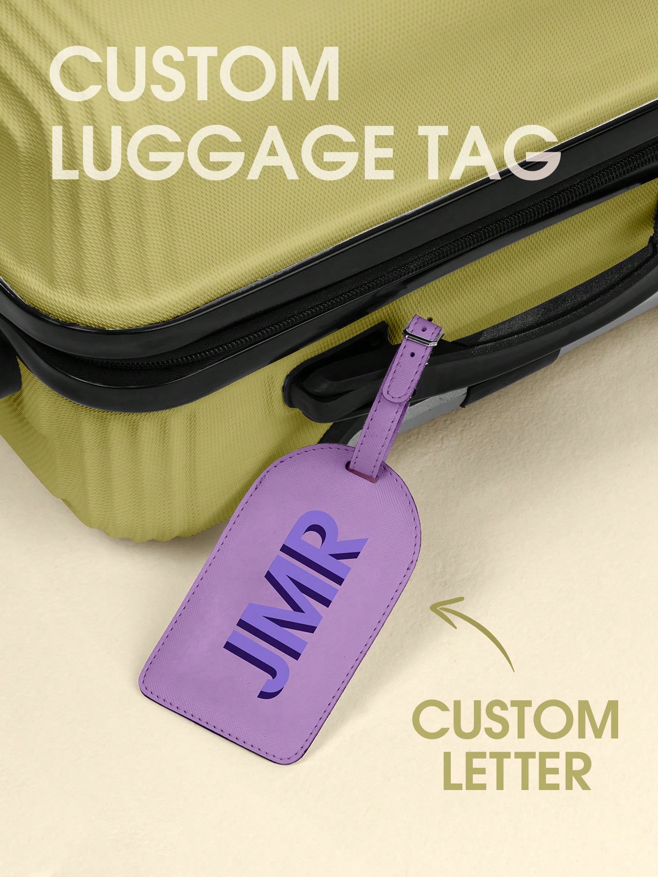 パーソナライズされたイニシャルラゲッジタグ カスタムレターP - Travel Accessories Gifts のレビューと価格