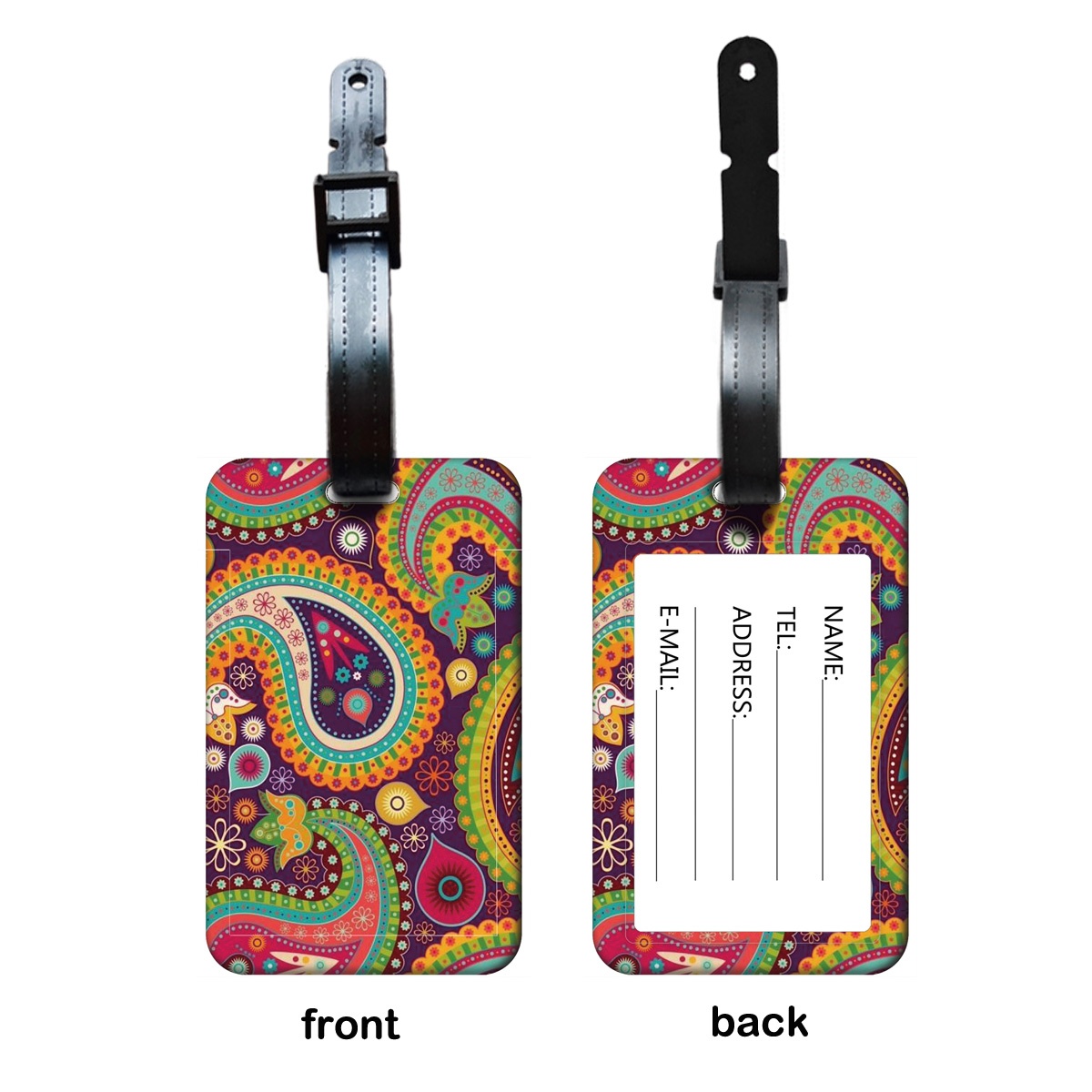 ペイズリー柄プラスチック製荷物タグ女性スーツケースバックパッ - Travel Accessories List For Women のレビューと価格
