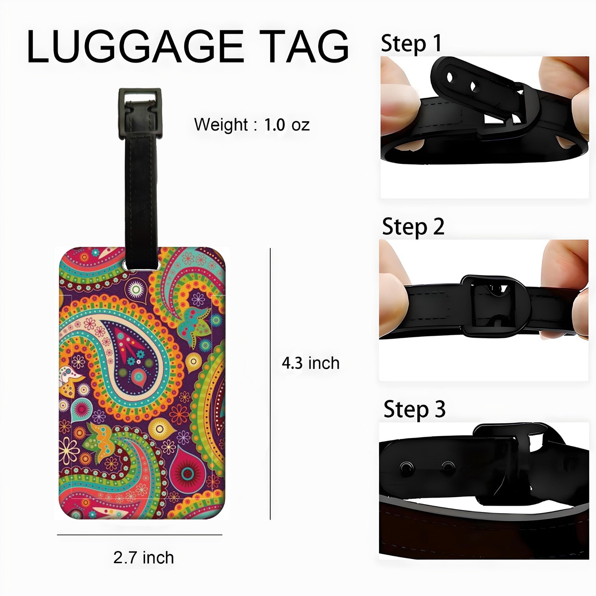ペイズリー柄プラスチック製荷物タグ女性スーツケースバックパッ - Travel Accessories List For Women のレビューと価格
