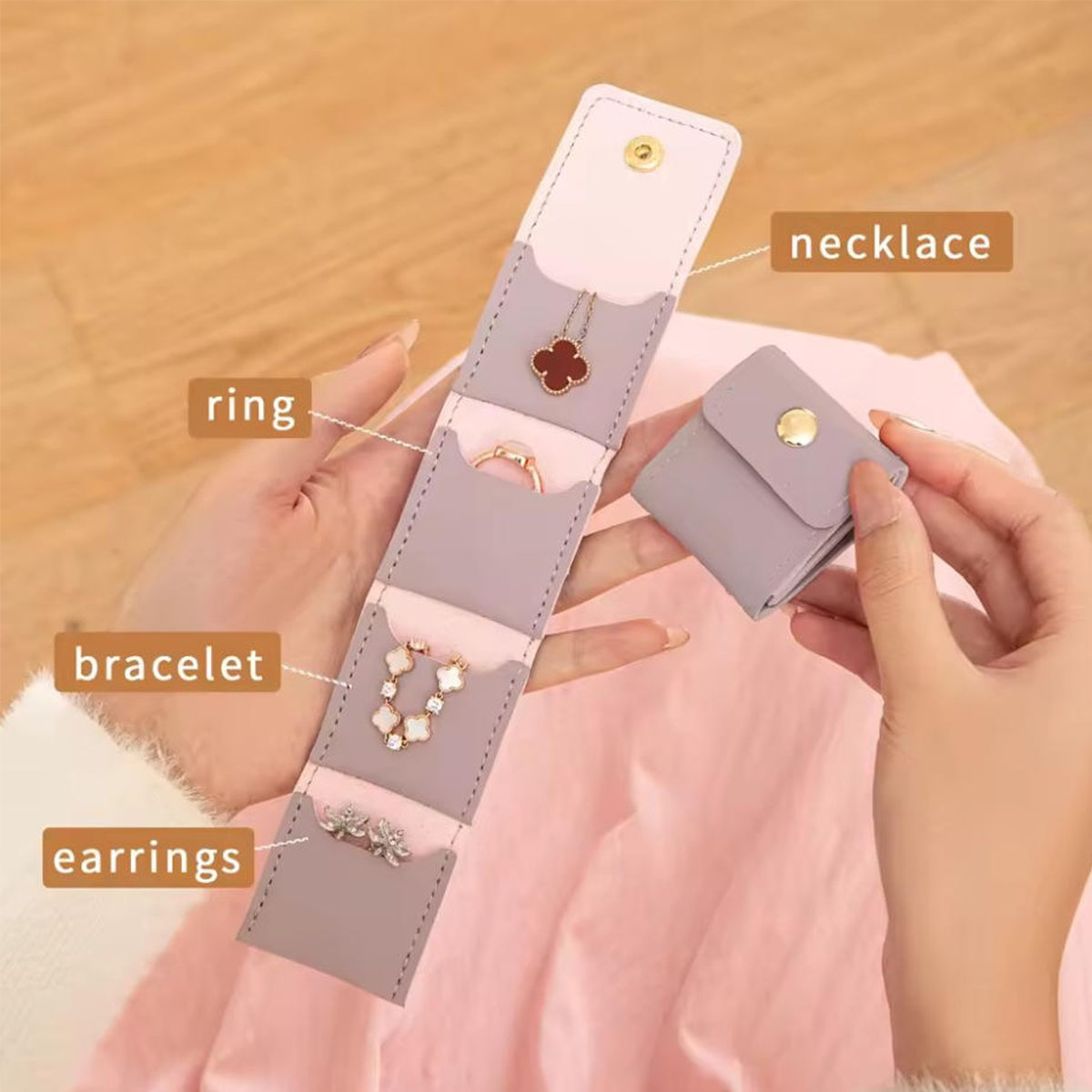 ポータブルマルチポケットジュエリーロールバッグ、旅行や日常使 - Travel Accessories Gifts のレビューと価格