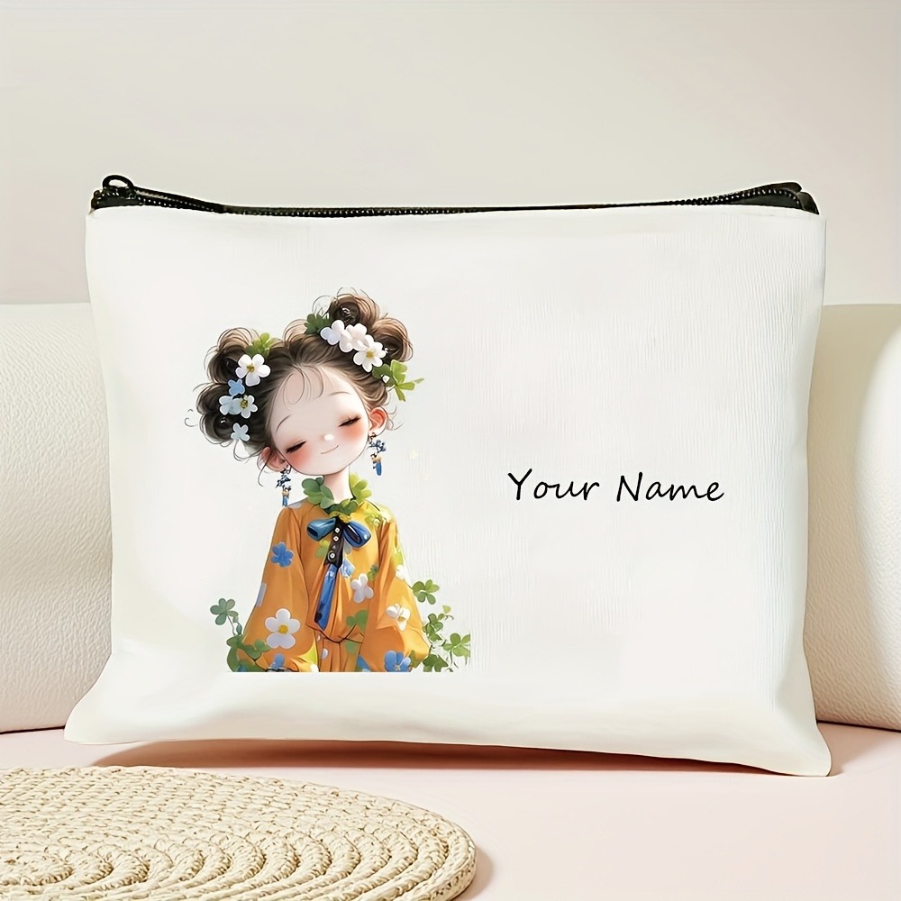 韓国風アニメガール化粧バッグカスタム名/テキストビューティー - Travel Accessories Gifts のレビューと価格