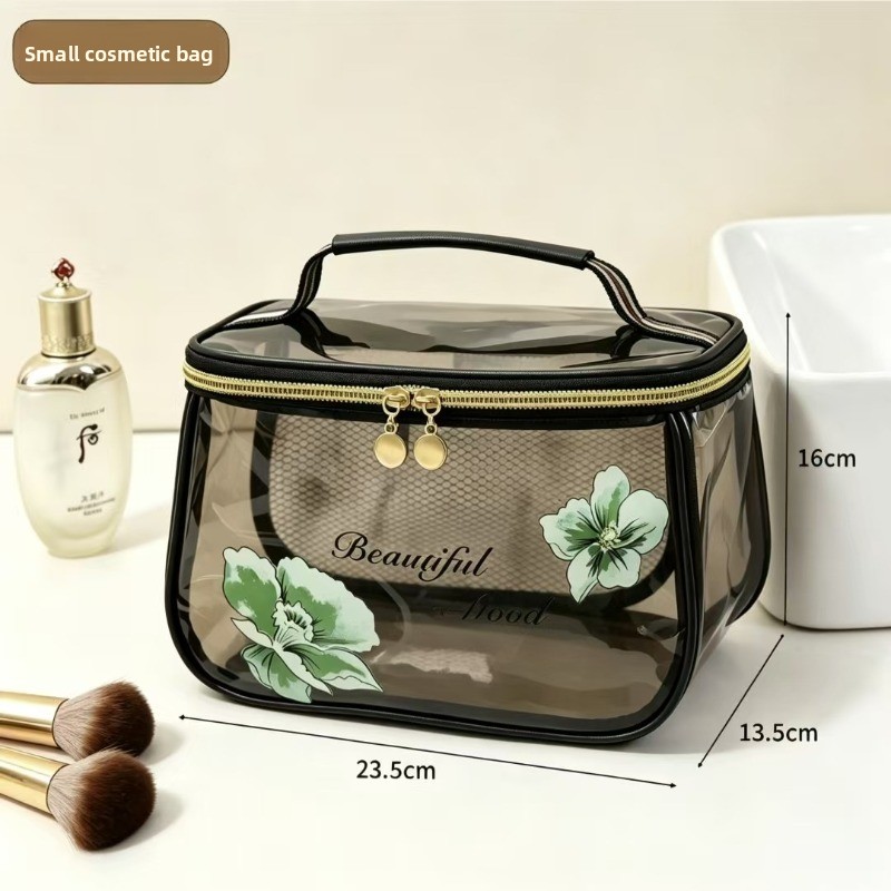 Pu 化粧品バッグポータブル防水透明大容量旅行収納バッグポー - Toiletry Bag Tsa のレビューと価格
