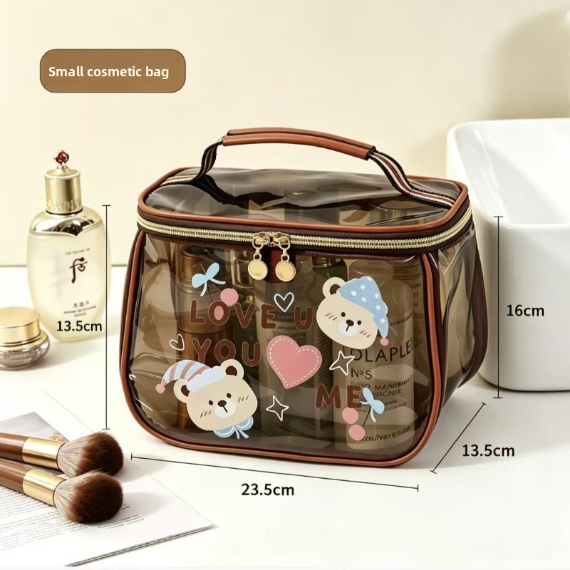 Pu 化粧品バッグポータブル防水透明大容量旅行収納バッグポー - Toiletry Bag Tsa のレビューと価格