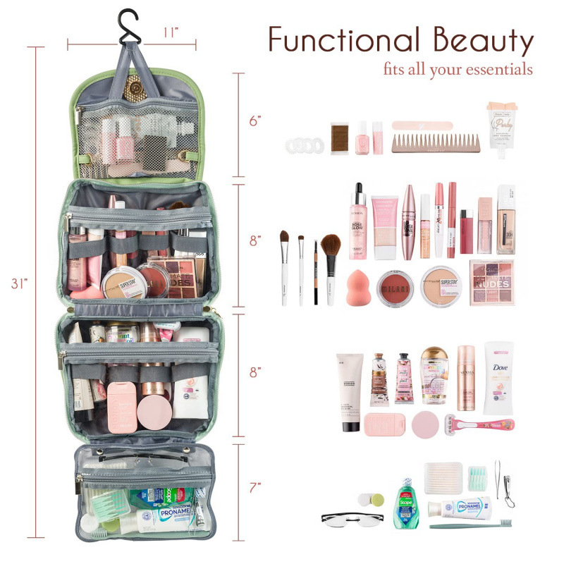 防水トイレタリーバッグ 女性用ハンギングトラベルオーガナイザ - Travel Accessories Comfort のレビューと価格