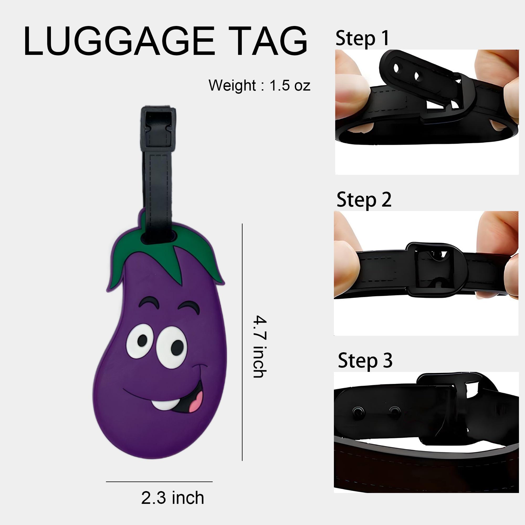 イチゴ、ナス、ニンジン、パイナップル、荷物タグ、旅行用品タグ - Travel Accessories Sale のレビューと価格