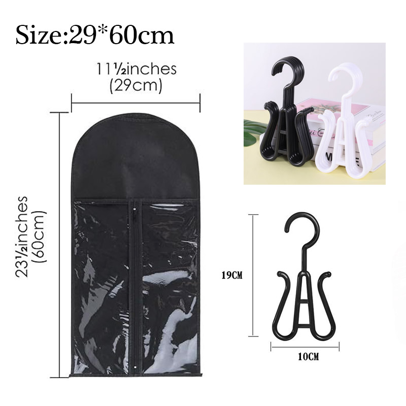 完璧なエクステンション収納バッグ、ヘアウィッグ収納バッグ、旅 - Travel Accessories Logo のレビューと価格