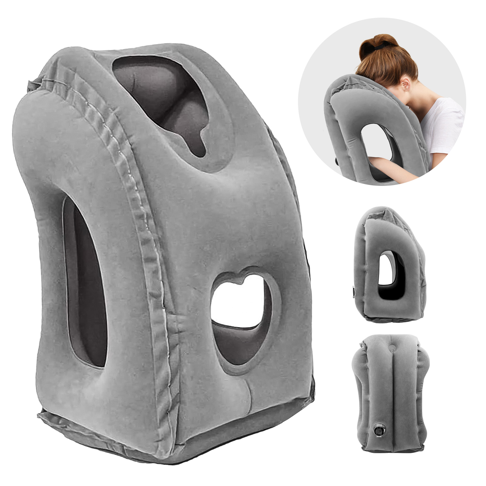 1pc インフレータブルトラベル枕、特許取得済みのバルブデザ - Travel Accessories Plane のレビューと価格