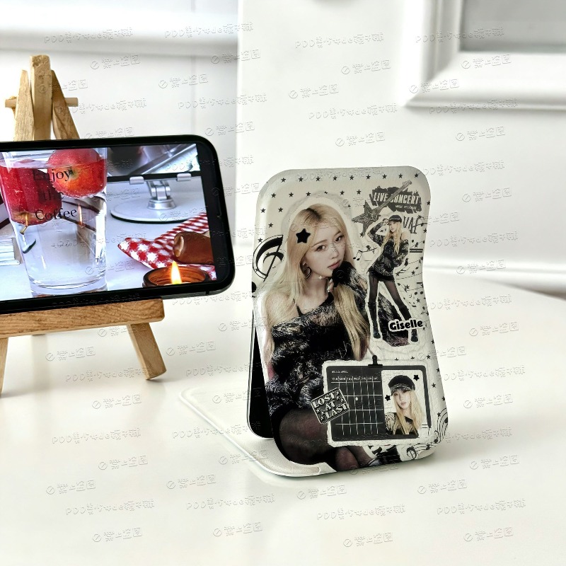 Aespas ミニ折りたたみ化粧鏡垂直デスクトップ化粧鏡ポー - Travel Accessories Gadget のレビューと価格