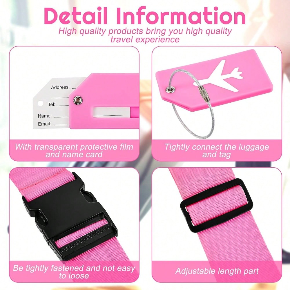 荷物ストラップセット 荷物タグ付き 複数の色の荷物ストラップ - Travel Accessories Gear のレビューと価格