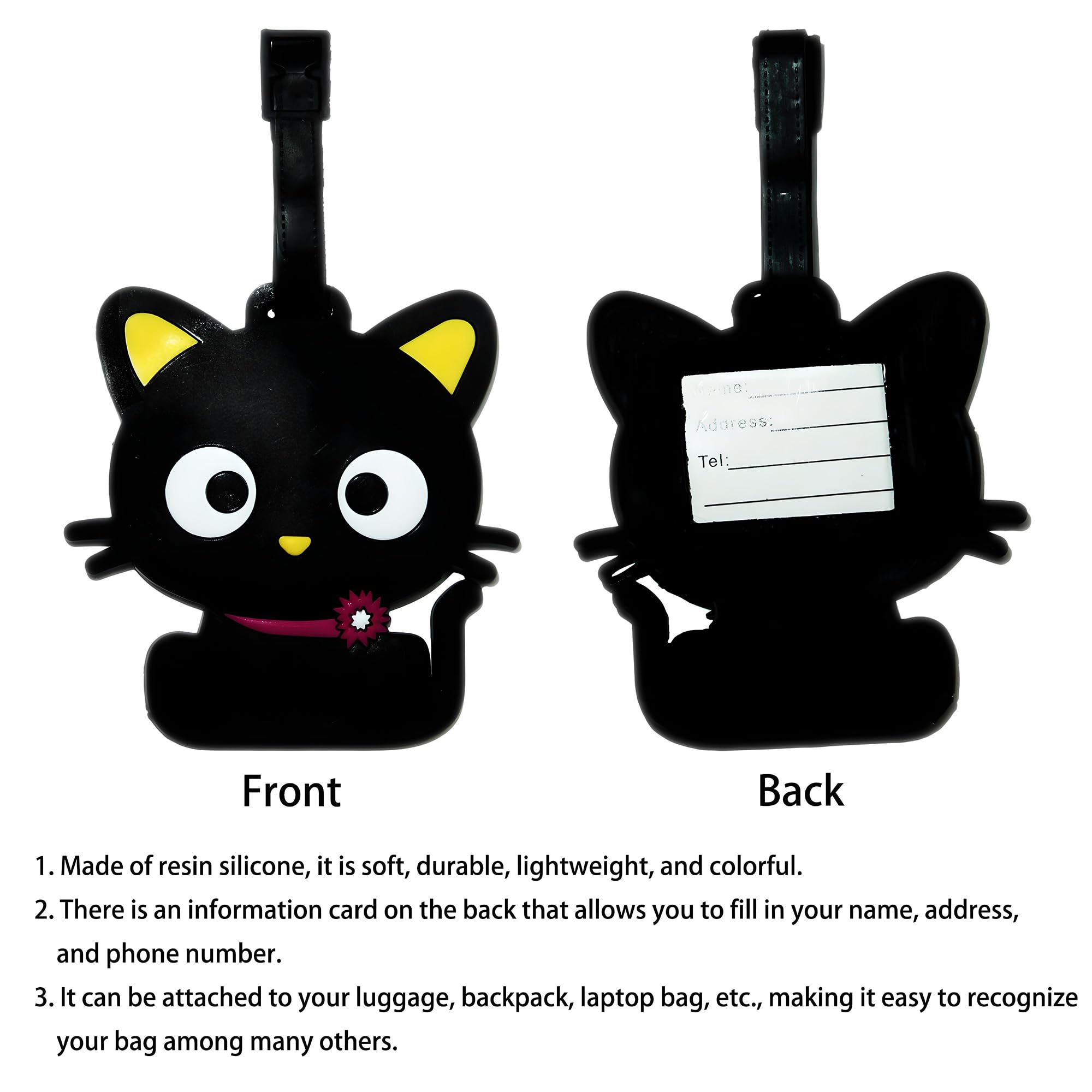 かわいい動物の荷物タグ旅行猫犬うんち恐竜スーツケースIDアド - Travel Accessories Sale のレビューと価格