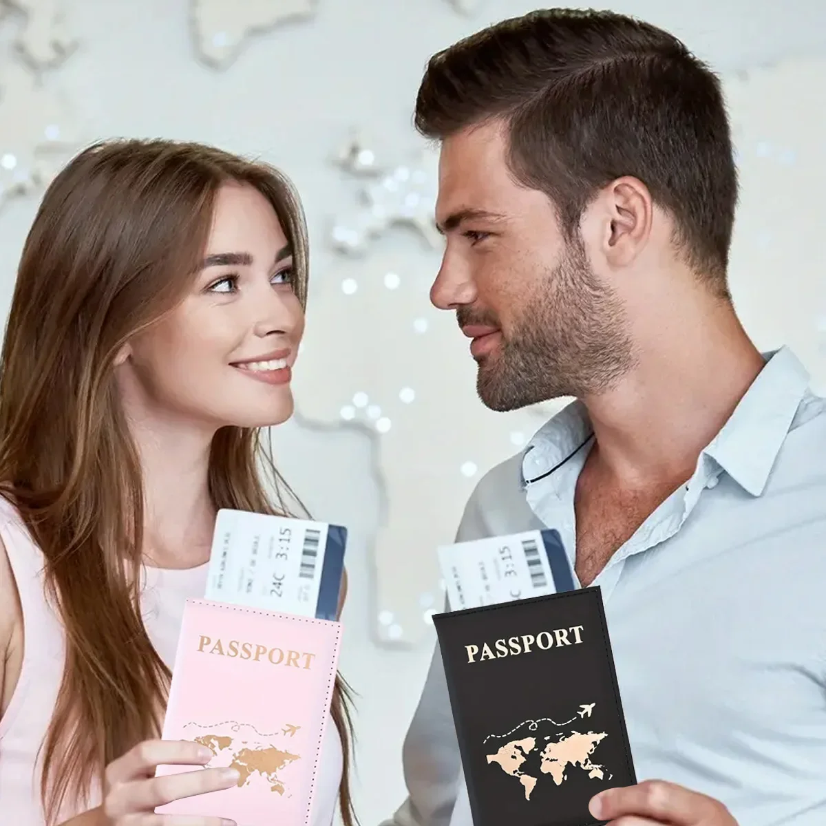 ファッションパスポート保護カバー世界パターン旅行パスポートホ - Travel Accessories Bag For Women のレビューと価格