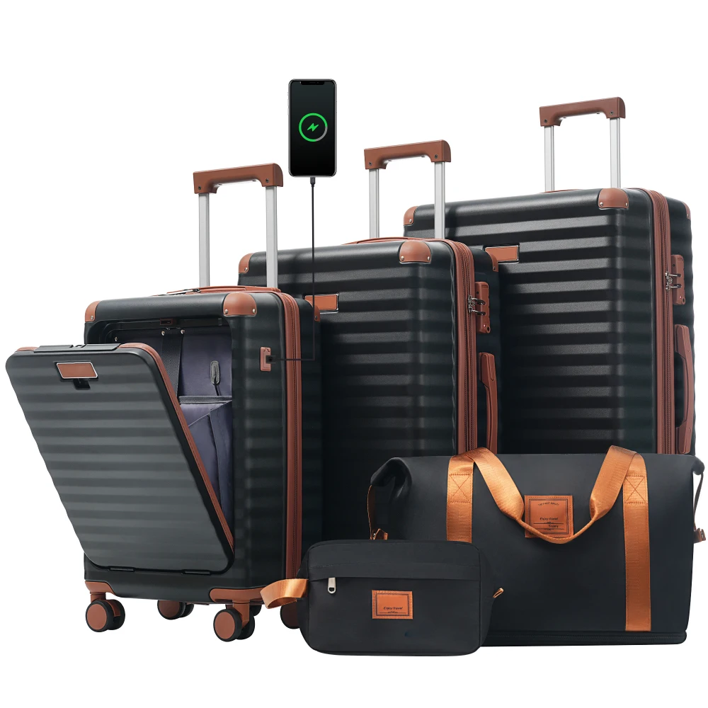 5点セットの荷物セット（フロントオープン式）、拡張可能なハー - Toiletry Bag Tsa のレビューと価格
