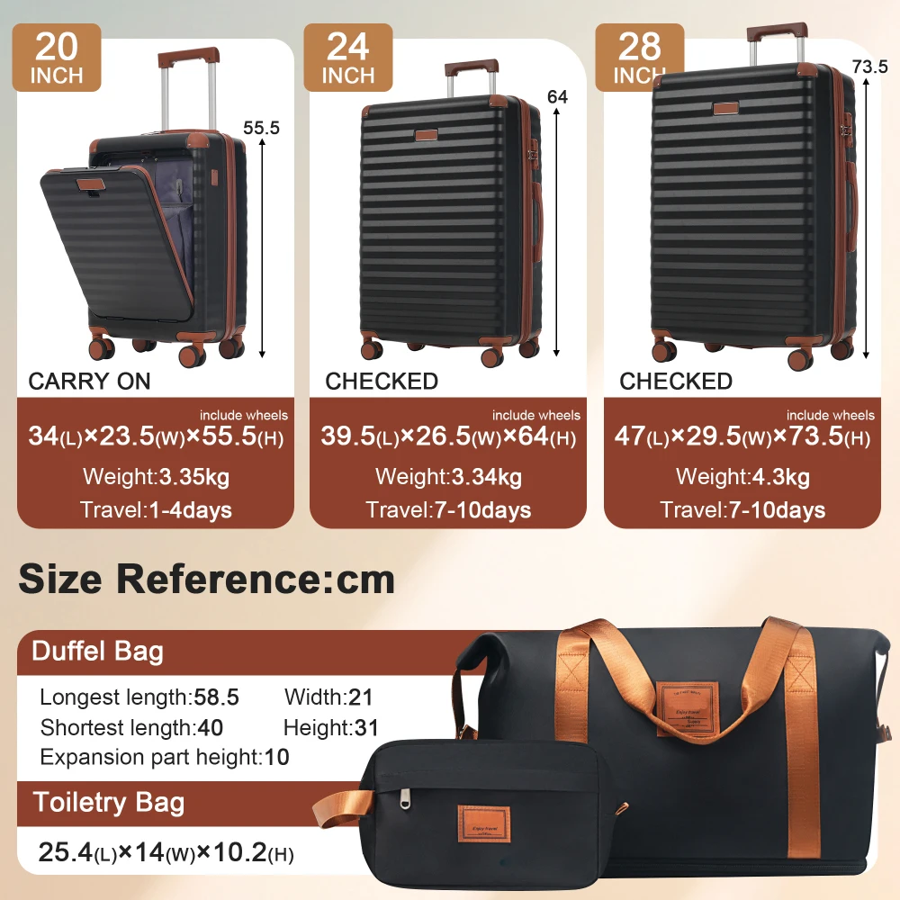 5点セットの荷物セット（フロントオープン式）、拡張可能なハー - Toiletry Bag Tsa のレビューと価格