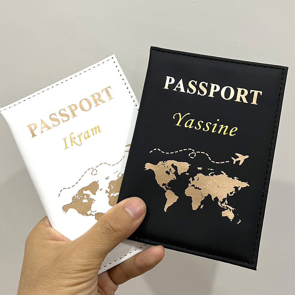 男性と女性のためのパーソナライズされた飛行機のパスポートカバ - Travel Accessories Plane のレビューと価格