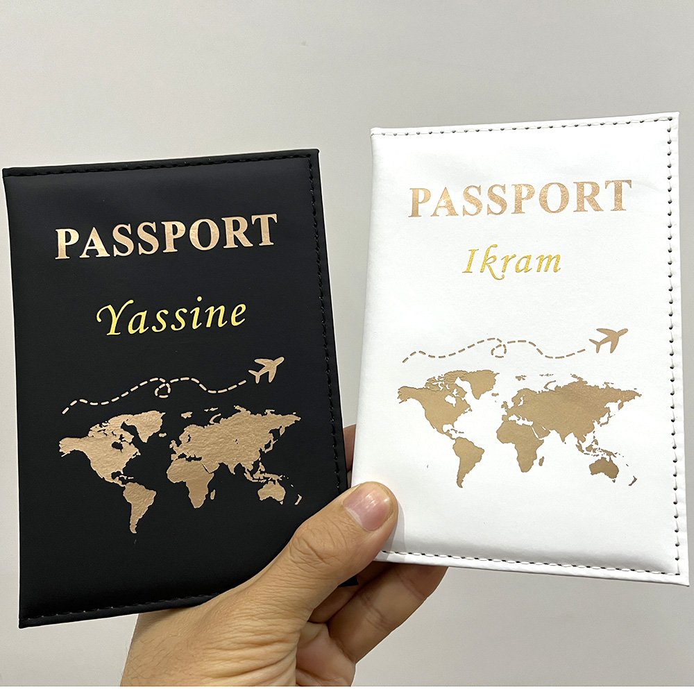 男性と女性のためのパーソナライズされた飛行機のパスポートカバ - Travel Accessories Plane のレビューと価格