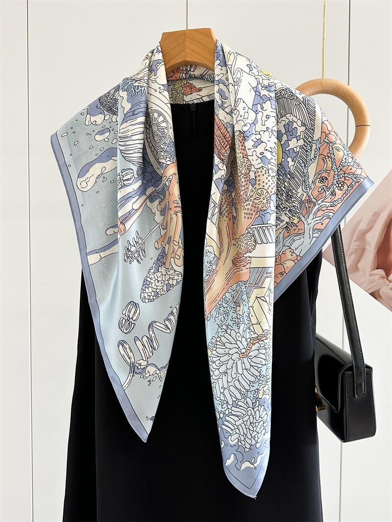12 ミリメートルサテンシルクスカーフ女性 90 センチメー - Travel Accessories Bag For Women のレビューと価格