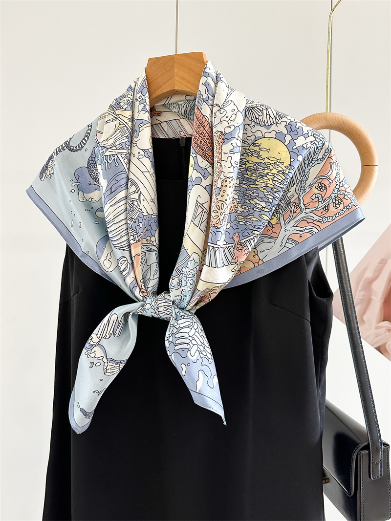 12 ミリメートルサテンシルクスカーフ女性 90 センチメー - Travel Accessories Bag For Women のレビューと価格