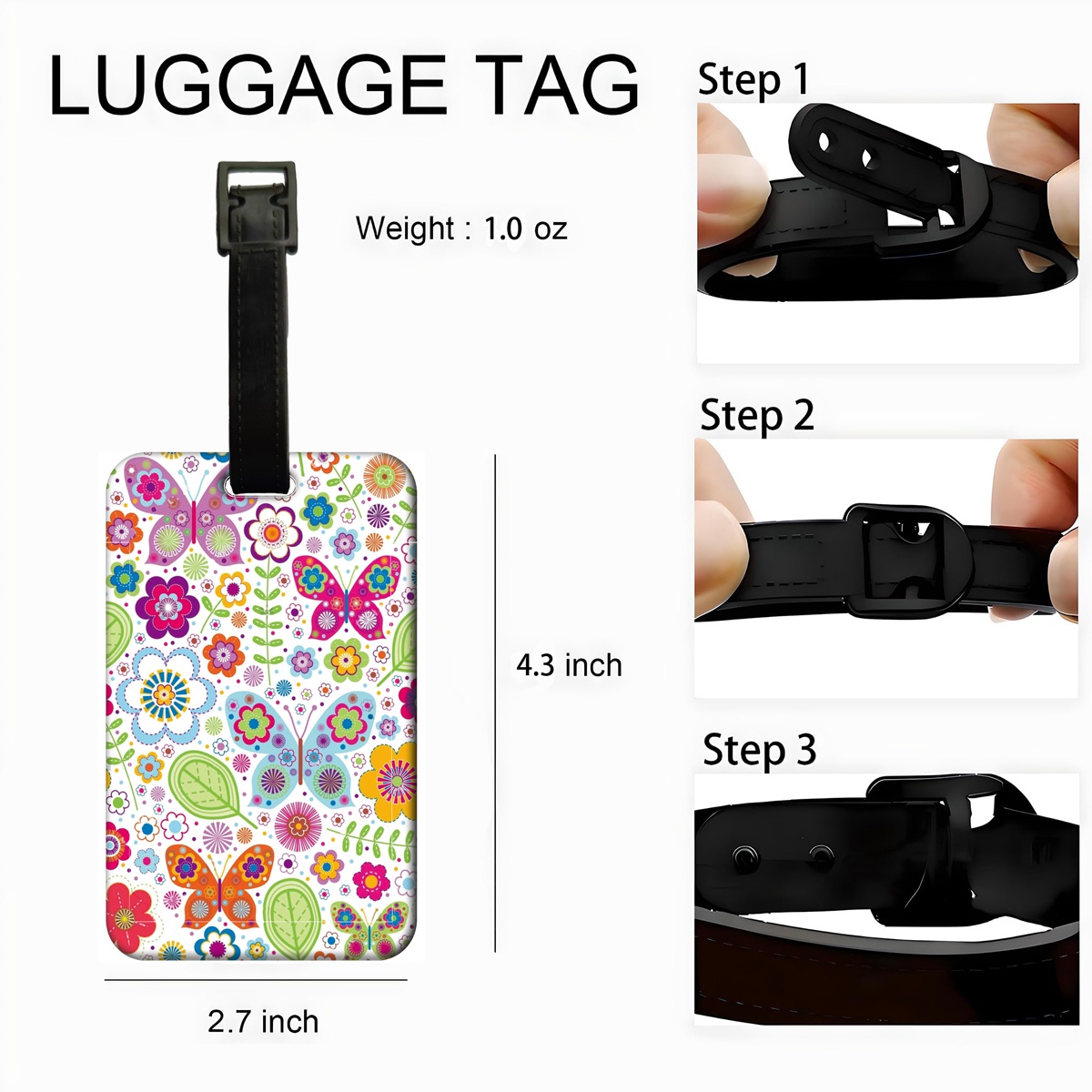 美しい花植物荷物タグ女性スーツケースバックパック紛失防止リス - Travel Accessories List For Women のレビューと価格