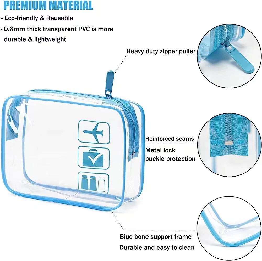 クリアジッパー付きメイクアップオーガナイザーバッグ - 旅行 - Toiletry Bag Tsa のレビューと価格