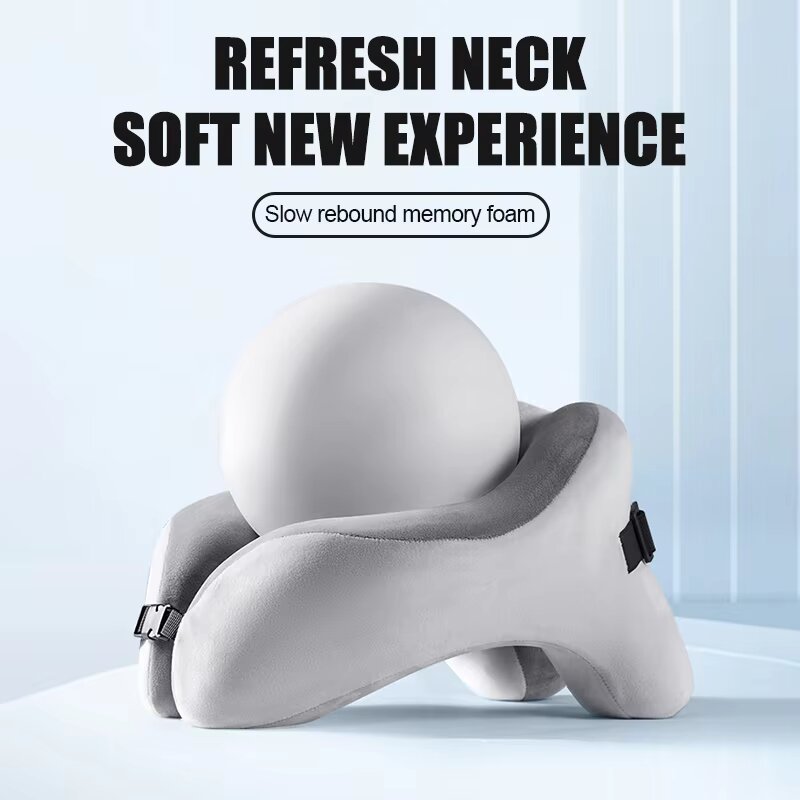 メモリーフォームU字型ネックピロー 旅行用飛行機睡眠枕 ソフ - Neck Pillow Memory Foam のレビューと価格