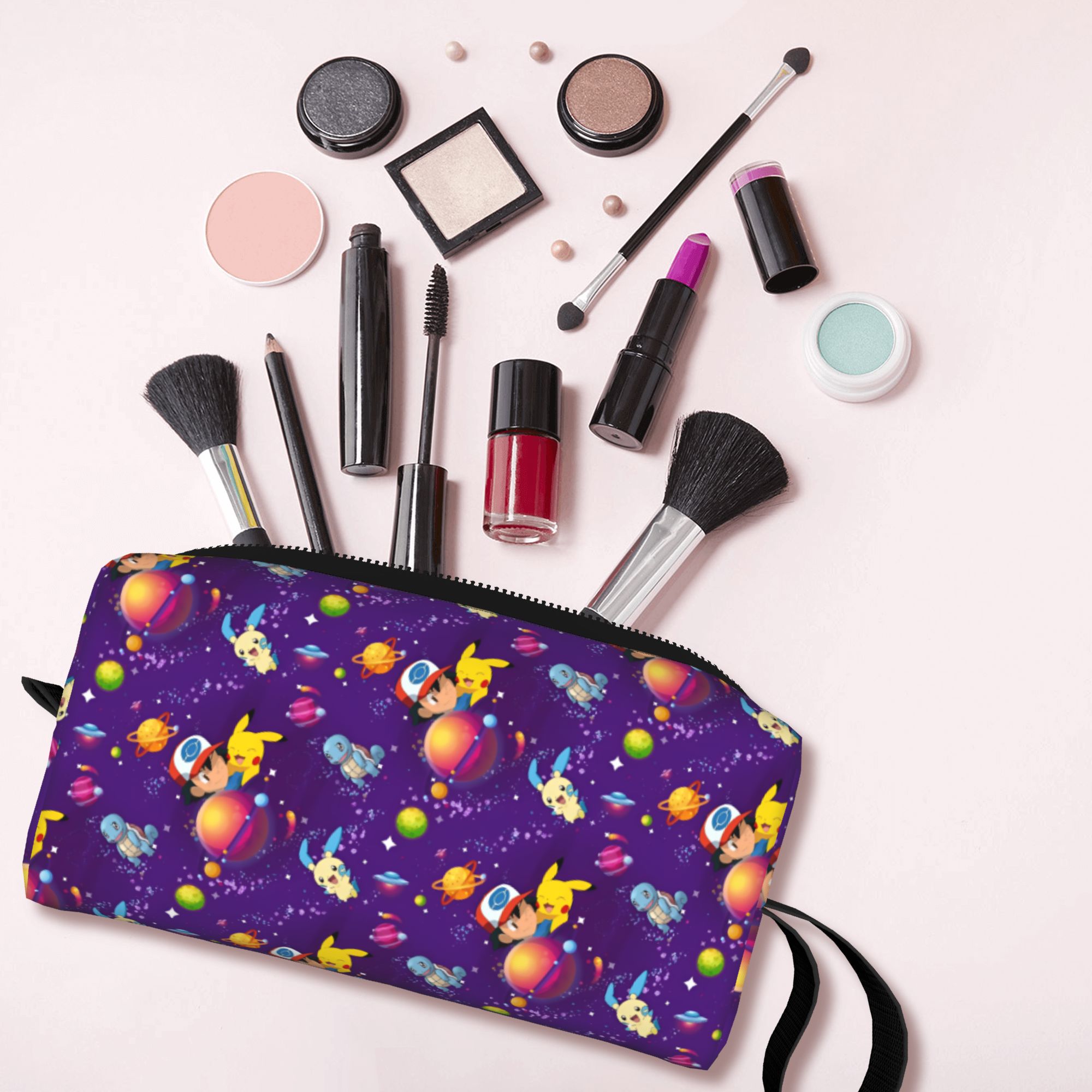 カスタムトラベルポケモン風P-ピカチュウトイレタリーバッグキ - Travel Accessories Kit For Women のレビューと価格