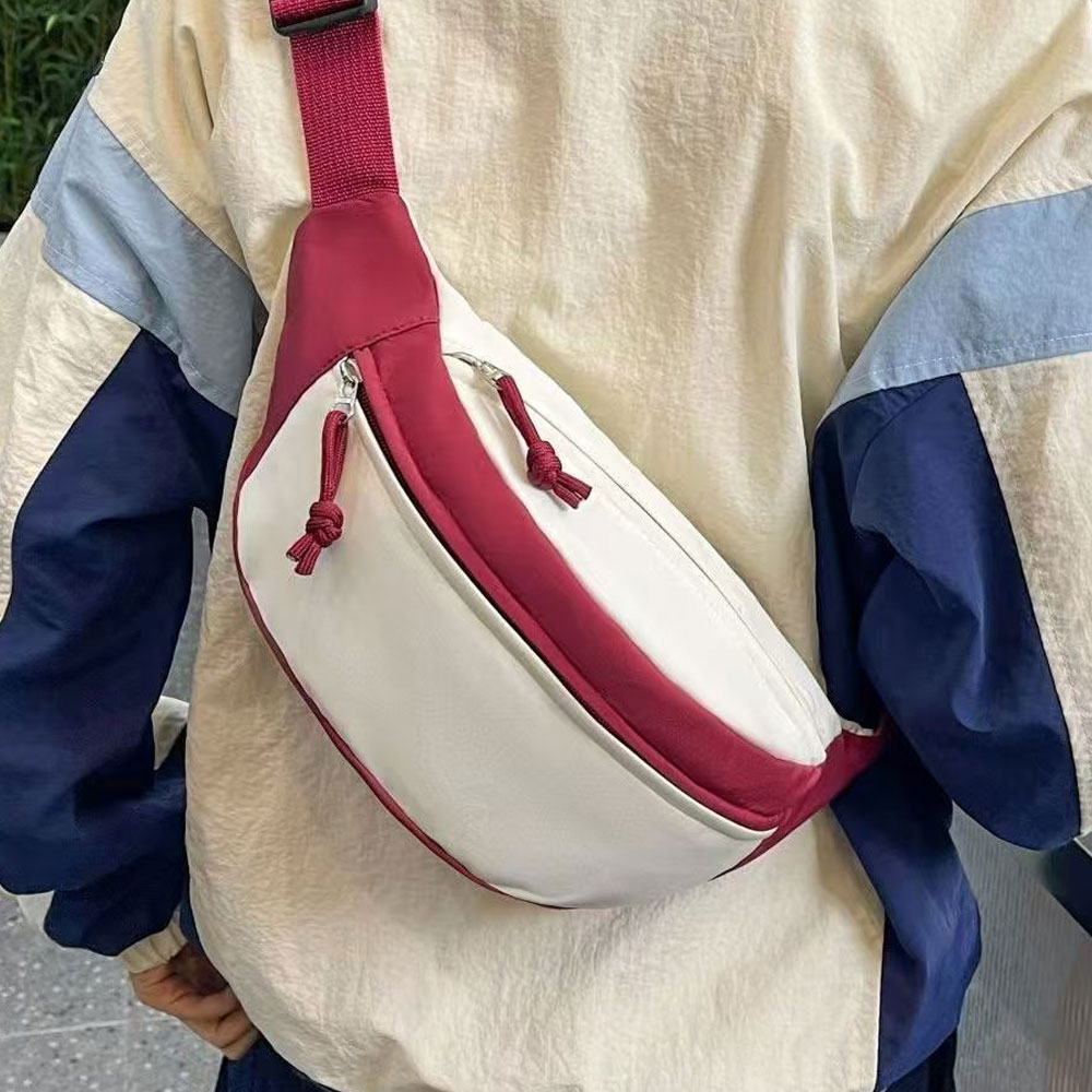 1ピースレディースチェストバッグ、カラーブロックカジュアルシ - Travel Accessories Bike のレビューと価格