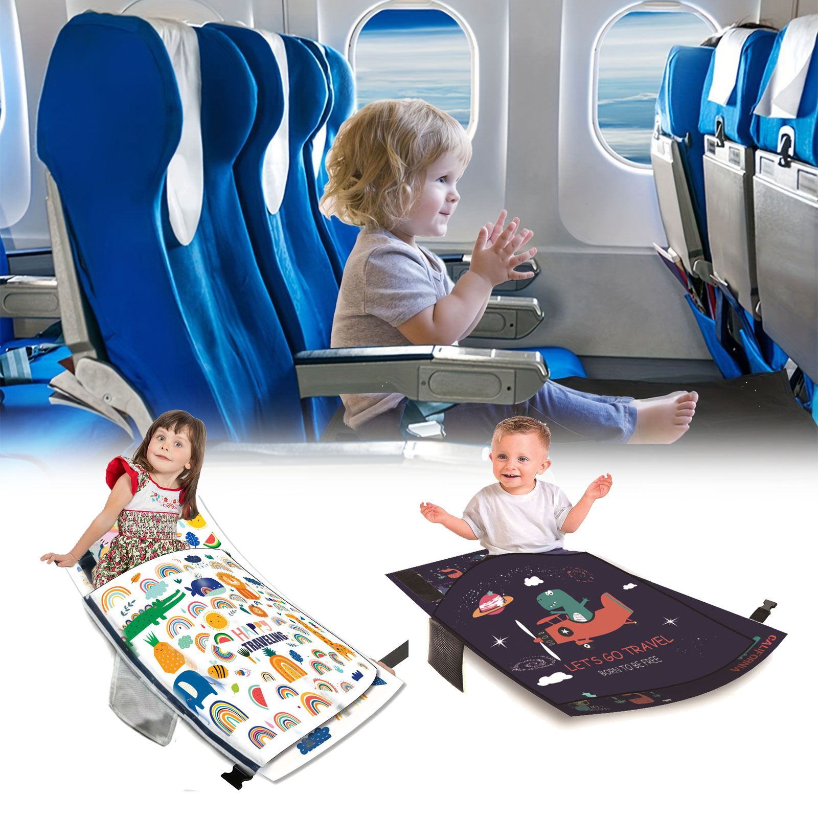 子供用の通気性のある飛行機のシートエクステンダー、ポータブル - Travel Accessories Plane のレビューと価格